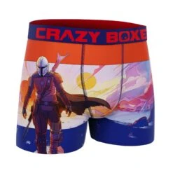 CRAZYBOXER The Mandalorian War Red Men's Boxer Briefs -Crazyboxer Sales Store CBMAN01TRI 3