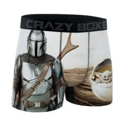 CRAZYBOXER The Mandalorian Yoda And Perso 2 Men's Boxer Briefs -Crazyboxer Sales Store CBMAN01TWIB 3