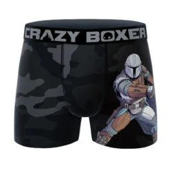 CRAZYBOXER The Mandalorian Black Perso Men's Boxer Briefs
