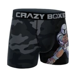 CRAZYBOXER The Mandalorian Black Perso Men's Boxer Briefs 8 CRAZYBOXER The Mandalorian Black Perso Men's Boxer Briefs -Crazyboxer Sales Store CBMAN01WAY 3