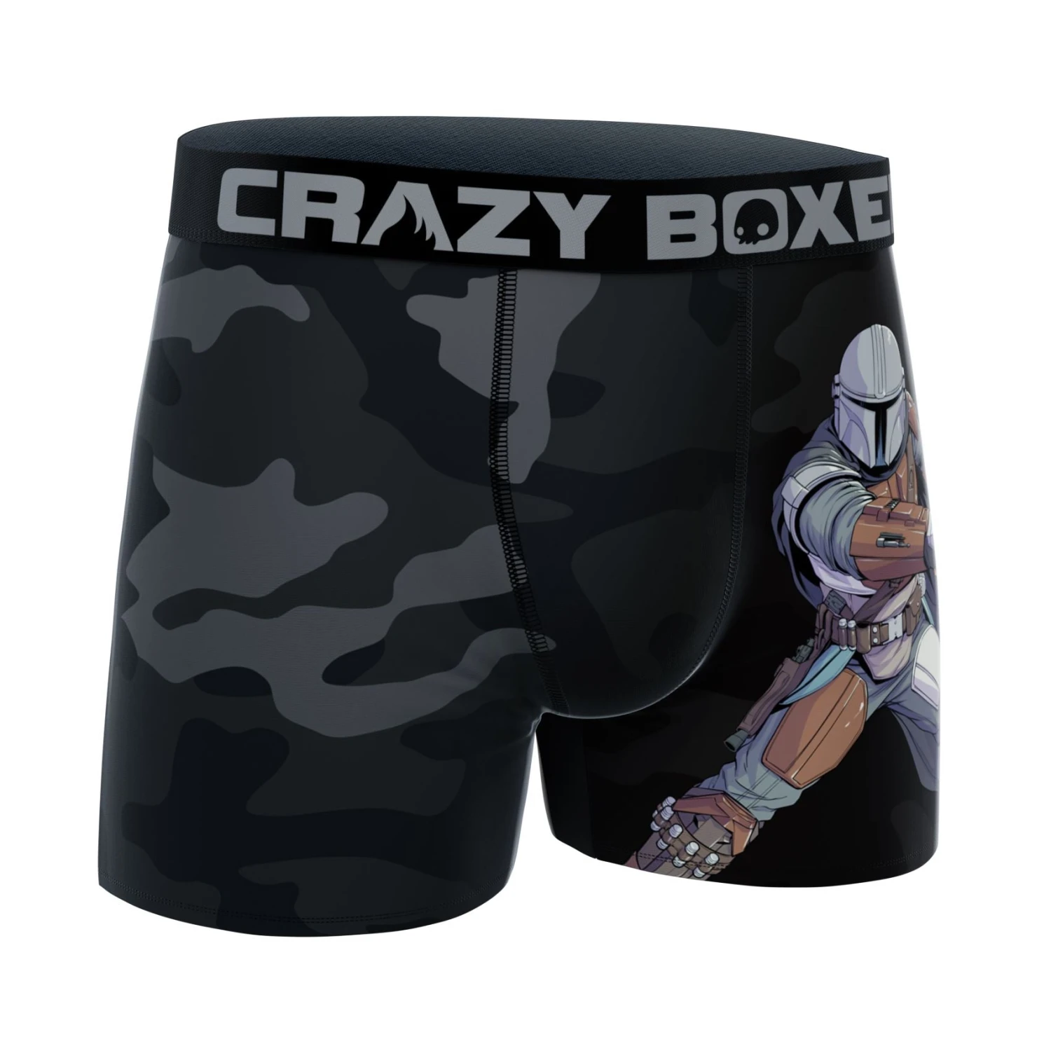 CRAZYBOXER The Mandalorian Black Perso Men's Boxer Briefs 5 CRAZYBOXER The Mandalorian Black Perso Men's Boxer Briefs - Image 3