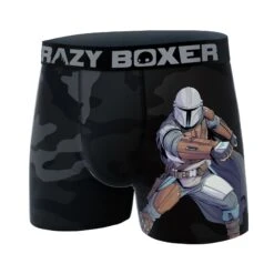 CRAZYBOXER The Mandalorian Black Perso Men's Boxer Briefs 9 CRAZYBOXER The Mandalorian Black Perso Men's Boxer Briefs -Crazyboxer Sales Store CBMAN01WAY 4