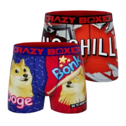 CRAZYBOXER Meme Chill God Men's Boxer Briefs (2 Pack)