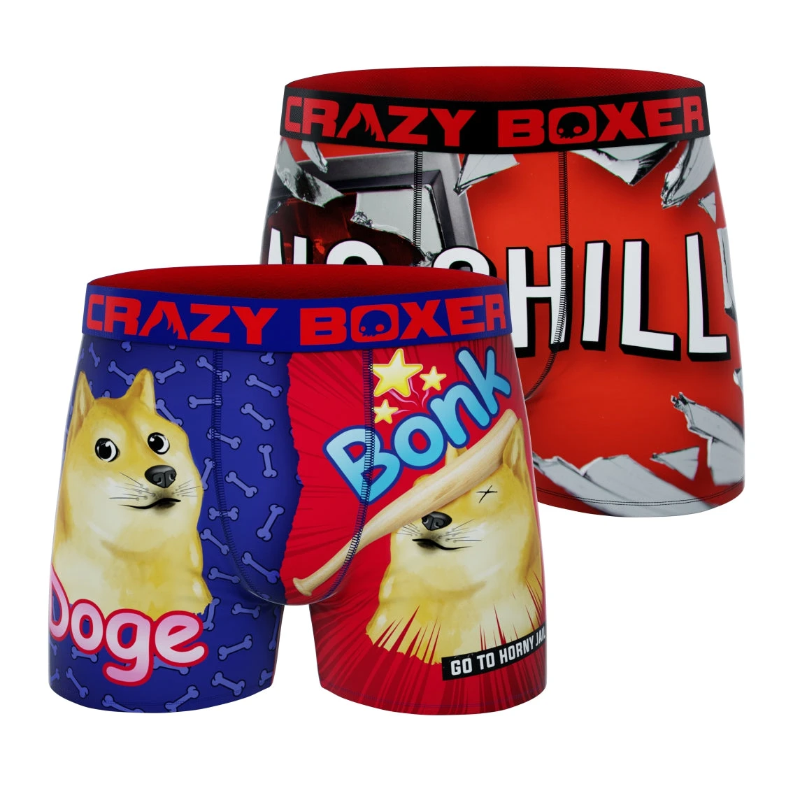 CRAZYBOXER Meme Chill God Men's Boxer Briefs (2 Pack) 3 CRAZYBOXER Meme Chill God Men's Boxer Briefs (2 Pack)