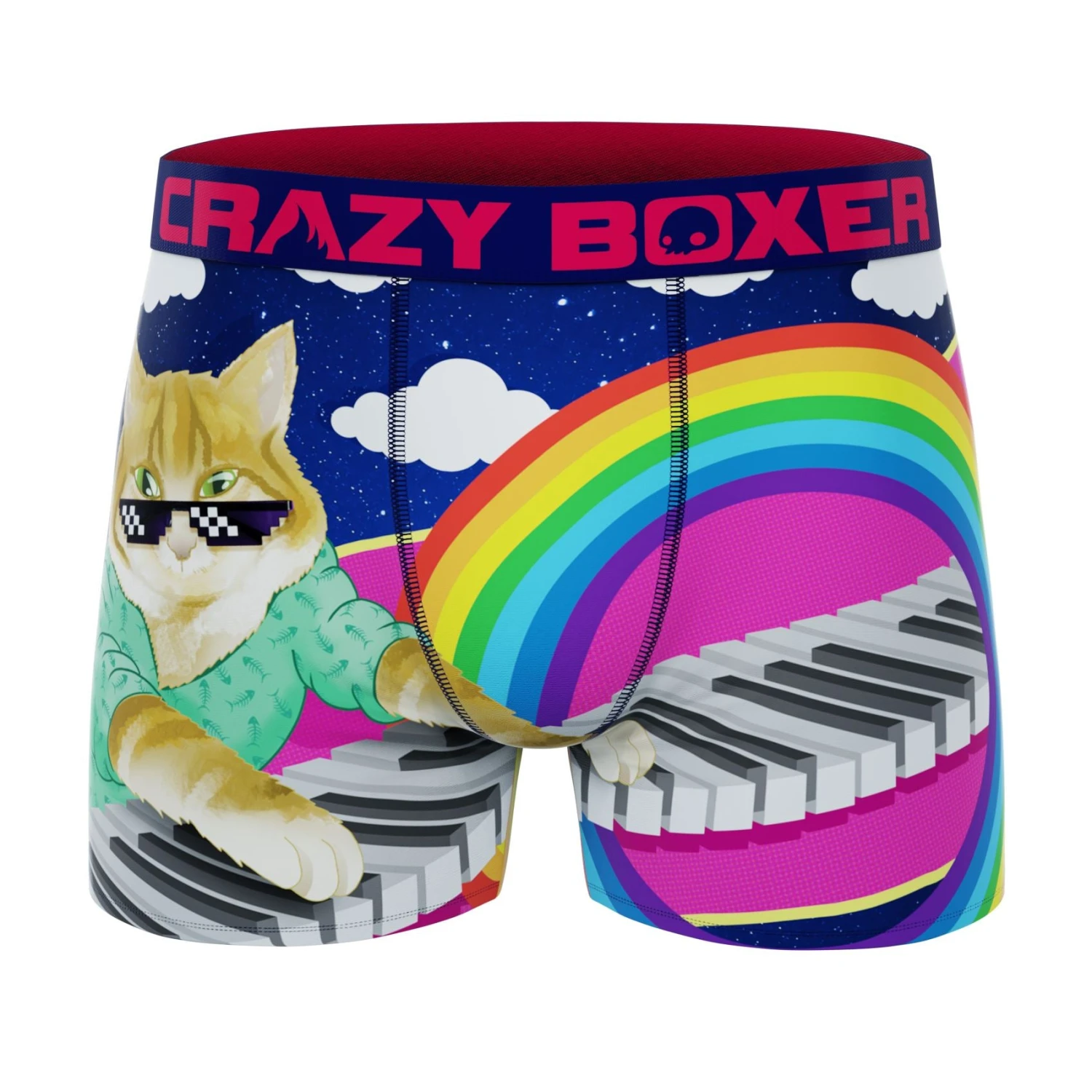 CRAZYBOXER Meme Human Cat Piano Men's Boxer Briefs (3 Pack) 8 CRAZYBOXER Meme Human Cat Piano Men's Boxer Briefs (3 Pack) - Image 6