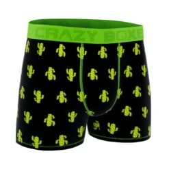 Men's Boxer Briefs - MINI - CACTUS -Crazyboxer Sales Store CBMIN0101CAC1 3