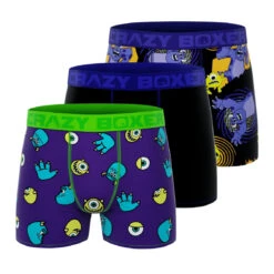 CRAZYBOXER Disney Monsters Doodle Men's Boxer Briefs (3 Pack)
