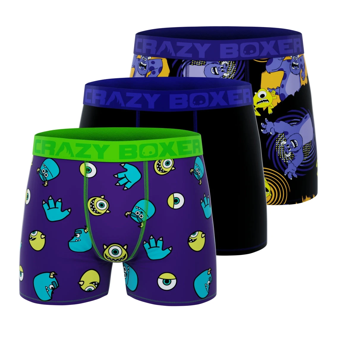 CRAZYBOXER Disney Monsters Doodle Men's Boxer Briefs (3 Pack) 3 CRAZYBOXER Disney Monsters Doodle Men's Boxer Briefs (3 Pack)