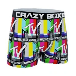 CRAZYBOXER Mtv Colored Logo Men's Boxer Briefs (Creative Packaging) -Crazyboxer Sales Store CBMTV0102MTV1N 3