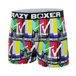 CRAZYBOXER Mtv Colored Logo Men's Boxer Briefs (Creative Packaging) -Crazyboxer Sales Store CBMTV0102MTV1N 4