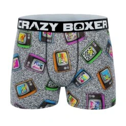 CRAZYBOXER MTV Logo Men's Boxer Briefs (2 Pack) -Crazyboxer Sales Store CBMTV0103X2C1 6