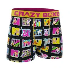 CRAZYBOXER MTV Logo Men's Boxer Briefs 8 CRAZYBOXER MTV Logo Men's Boxer Briefs -Crazyboxer Sales Store CBMTV01MTVS 3