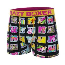 CRAZYBOXER MTV Logo Men's Boxer Briefs 9 CRAZYBOXER MTV Logo Men's Boxer Briefs -Crazyboxer Sales Store CBMTV01MTVS 4