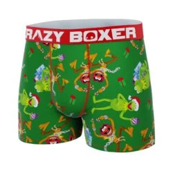 CRAZYBOXER Disney The Muppets Show Group Holiday Men's Boxer Briefs -Crazyboxer Sales Store CBMUP0107GREN 4