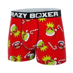 CRAZYBOXER Disney The Muppets Holidays Men's Boxer Briefs -Crazyboxer Sales Store CBMUP0107RED 4