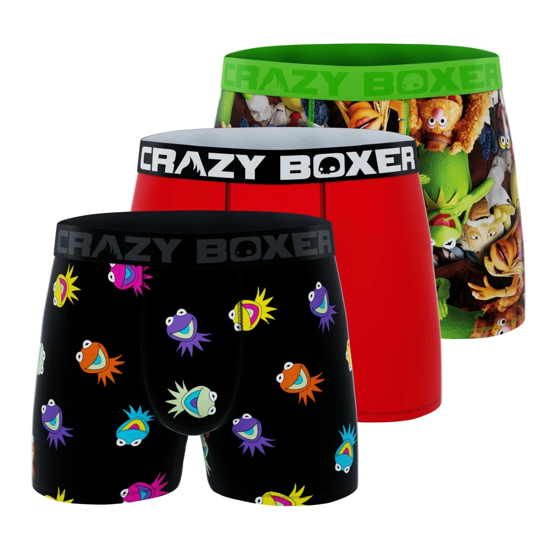 CRAZYBOXER The Muppets Show Group Men's Boxer Briefs (3 Pack) 3 CRAZYBOXER The Muppets Show Group Men's Boxer Briefs (3 Pack)