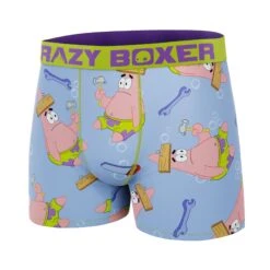 CRAZYBOXER Men's SpongeBob Patrick Breathable Soft Boxer Briefs -Crazyboxer Sales Store CBNIC01BORD 4