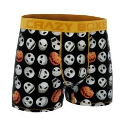 CRAZYBOXER Disney Nightmare Before Christmas Halloween Pumpkin Men's Boxer Briefs -Crazyboxer Sales Store CBNIG0101PUMP 3