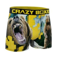 CRAZYBOXER Outdoor Grizzly Men's Boxer Briefs -Crazyboxer Sales Store CBOUT0102GRIZ 3
