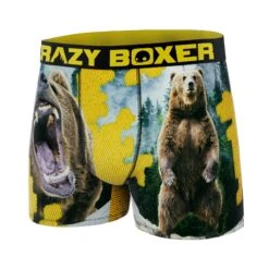 CRAZYBOXER Outdoor Grizzly Men's Boxer Briefs -Crazyboxer Sales Store CBOUT0102GRIZ 4