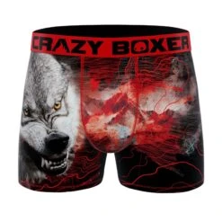 CRAZYBOXER Outdoor Wolf Bear Men's Boxer Briefs (2 Pack) -Crazyboxer Sales Store CBOUT0103X2A3 6