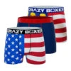CRAZYBOXER USA Flags Outdoor Men's Boxer Briefs (3 Pack) 2 CRAZYBOXER USA Flags Outdoor Men's Boxer Briefs (3 Pack) -Crazyboxer Sales Store CBOUT0103X3C2 1
