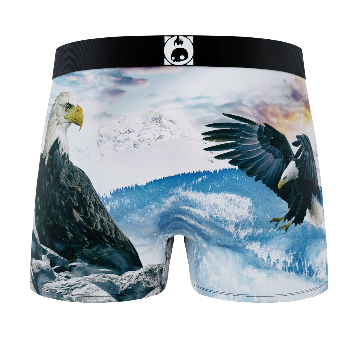 CRAZYBOXER Men's Boxer Briefs Wild American Flag And Eagle (2 Pack) 7 CRAZYBOXER Men's Boxer Briefs Wild American Flag And Eagle (2 Pack) - Image 5