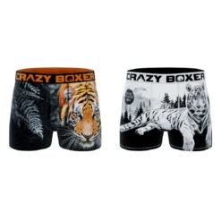 CRAZYBOXER Outdoor Tigers Men's Boxer Briefs (2 Pack) -Crazyboxer Sales Store CBOUT01X2A3 4