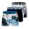 Men's 3-Pack Boxer Briefs - Wild Outdoors - Tiger And Eagle -Crazyboxer Sales Store CBOUT01X3A2 1