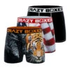 CRAZYBOXER Outdoor Tigers Eagle Men's Boxer Briefs (3 Pack) -Crazyboxer Sales Store CBOUT01X3A4 1