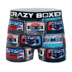 CRAZYBOXER Pepsi Tape Men's Boxer Briefs (Pack 2) -Crazyboxer Sales Store CBPEP0101X2A1 6