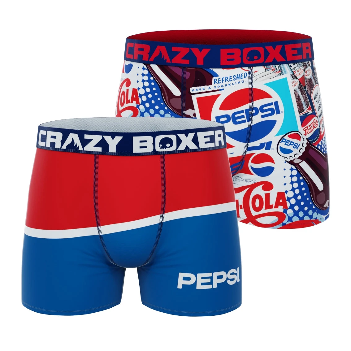 CRAZYBOXER Pepsi Men's Boxer Briefs (Pack 2) 3 CRAZYBOXER Pepsi Men's Boxer Briefs (Pack 2)
