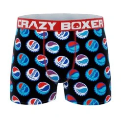 CRAZYBOXER Pepsi All Over Men's Boxer Briefs (2 Pack) 10 CRAZYBOXER Pepsi All Over Men's Boxer Briefs (2 Pack) -Crazyboxer Sales Store CBPEP0101X2A3 3