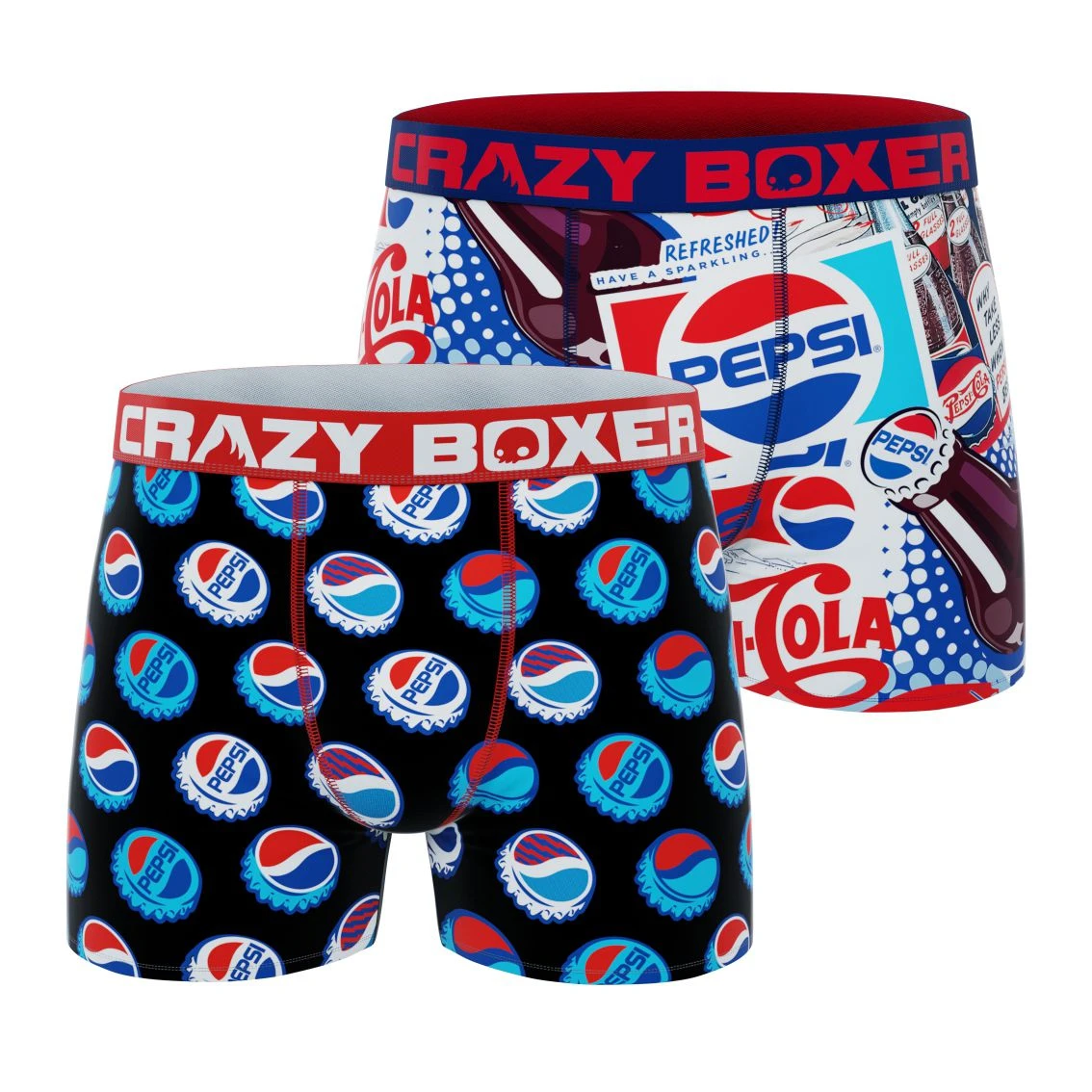 CRAZYBOXER Pepsi All Over Men's Boxer Briefs (2 Pack) 3 CRAZYBOXER Pepsi All Over Men's Boxer Briefs (2 Pack)