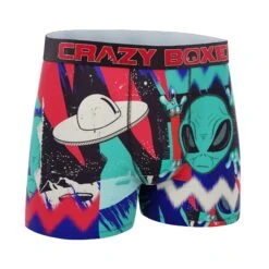 Men's Boxer Briefs - Colorful - Retro Alien -Crazyboxer Sales Store CBPOS01ALIN 3