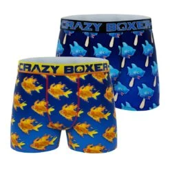 CRAZYBOXER Animals - Shark And GoldfishMen's Boxer Briefs