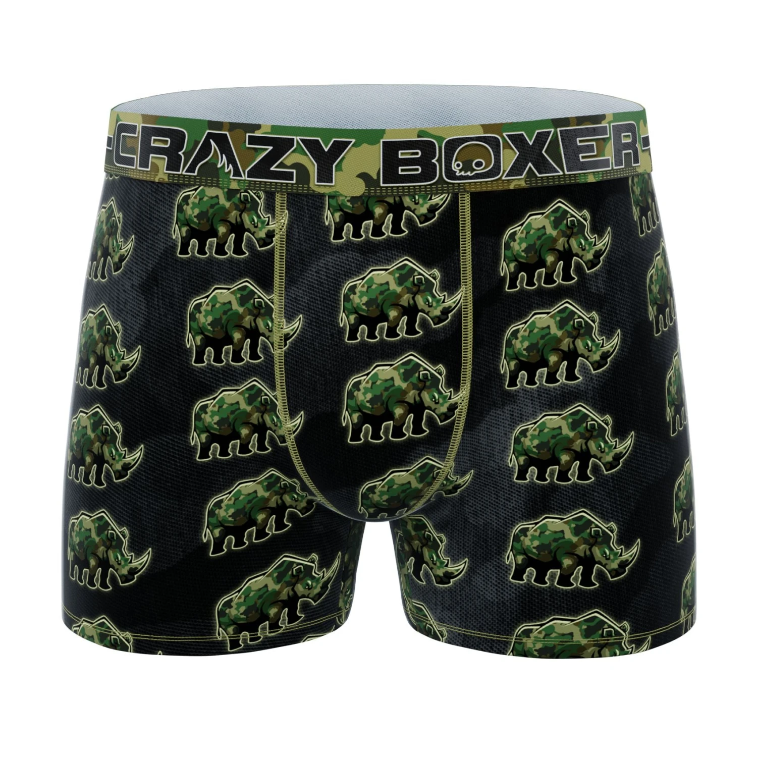 CRAZYBOXER Animals -Rhino And Bull Men's Boxer Briefs 4 CRAZYBOXER Animals -Rhino And Bull Men's Boxer Briefs - Image 2