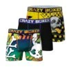 Men's 3-Pack Boxer Briefs - Colorful - Shark And Goldfish - Skulls