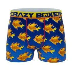 Men's 3-Pack Boxer Briefs - Animals - Shark And Goldfish -Crazyboxer Sales Store CBPOS01X3A4 8
