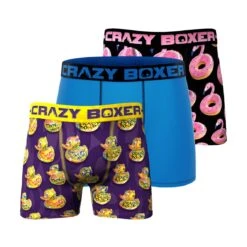 Men's 3-Pack Boxer Briefs - Animals - Flamingo Donut And Duck