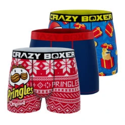 CRAZYBOXER Pringles XMAS Men's Boxer Briefs (3 Pack)
