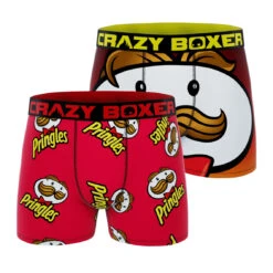 CRAZYBOXER Pringles Face Men's Boxer Briefs (Pack 2)