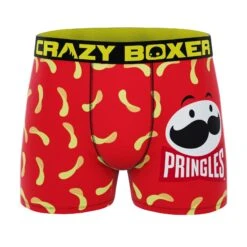 CRAZYBOXER Pringles Chips And Logo Men's Boxer Briefs (2 Pack) -Crazyboxer Sales Store CBPRI0102X2A2 1