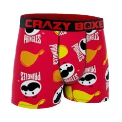 CRAZYBOXER Pringles Chips And Logo Small Men's Boxer Briefs -Crazyboxer Sales Store CBPRI01FAC2 3