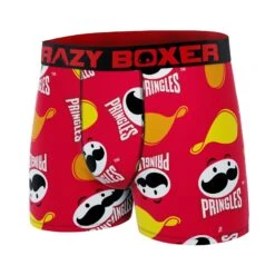 CRAZYBOXER Pringles Chips And Logo Small Men's Boxer Briefs -Crazyboxer Sales Store CBPRI01FAC2 4