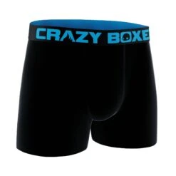 CRAZYBOXER Black And Blue Men's Boxer Briefs -Crazyboxer Sales Store CBPRM01UNI12 3