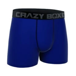 CRAZYBOXER Classic Dark Blue Men's Boxer Briefs -Crazyboxer Sales Store CBPRM01UNI4 3