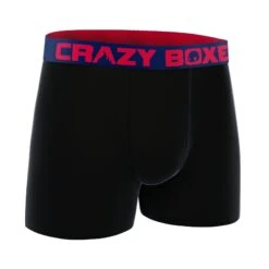 CRAZYBOXER Premium Uni Black Men's Boxer Briefs -Crazyboxer Sales Store CBPRM01UNI5 1