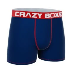CRAZYBOXER Classic Blue Red Men's Boxer Briefs -Crazyboxer Sales Store CBPRM01UNI6 3