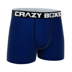 CRAZYBOXER Black Purple Stiches Men's Boxer Briefs -Crazyboxer Sales Store CBPRM01UNI9 3